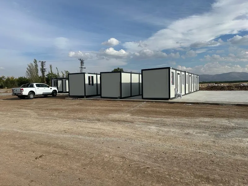 Several B2KON units set up together on a site